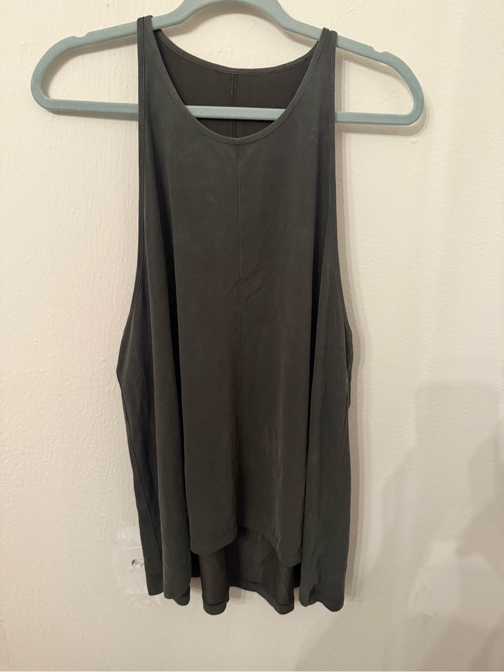 lululemon athletica Gray/green Scoop Neck Flow Tank